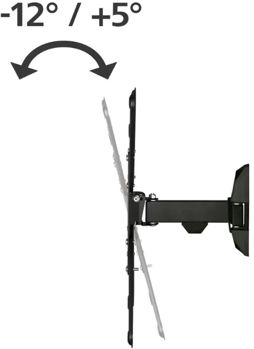 Hama TV Beugel Draai/Kantelbaar 00220823 - 32"-65" - 20kg - VESA 400x400 - Zwart - afbeelding 2 van 6