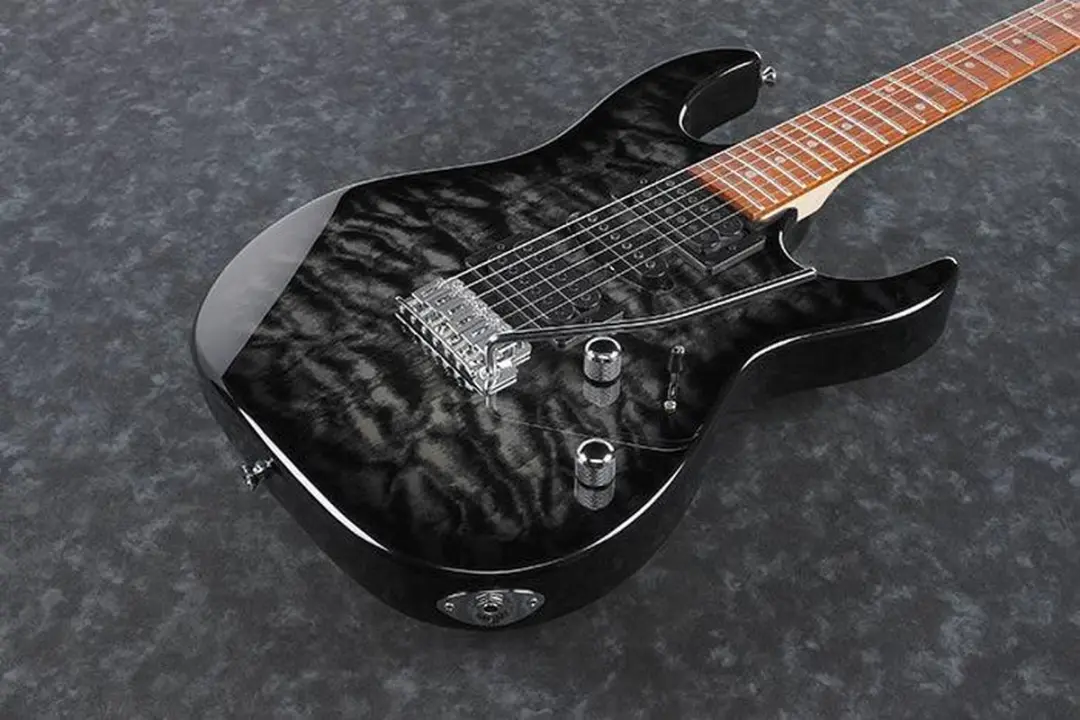 Ibanez GRX70QATKS Elektrische Gitaar - Transparant Zwart