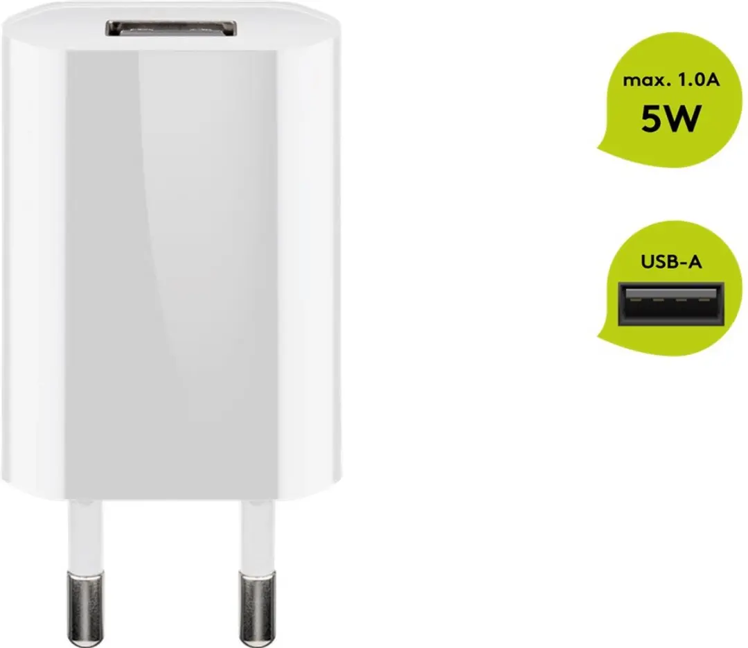 Goobay USB Thuislader 1 Poort 5W - Zwart