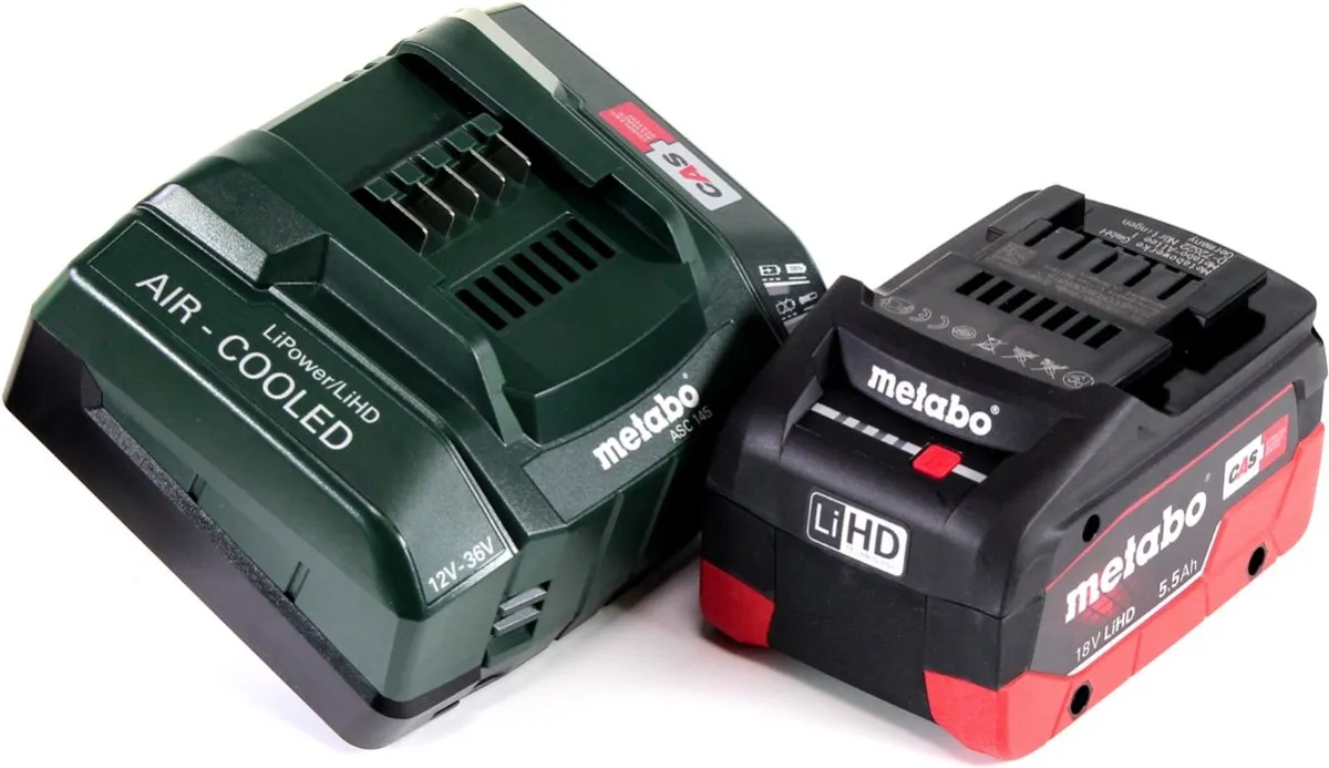 Metabo 18V LiHD Accu Basisset 5,5Ah - Incl. Oplader ASC 145