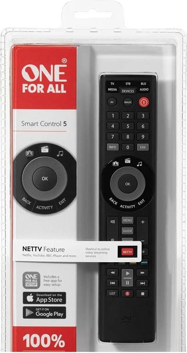 One For All Smart Control 5 URC7955 Universele Afstandsbediening - Wit