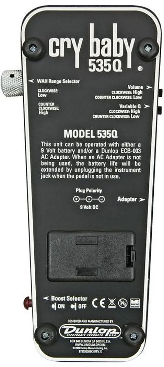 Dunlop 535Q Multi Wah Wahpedaal - Zwart - afbeelding 2 van 6