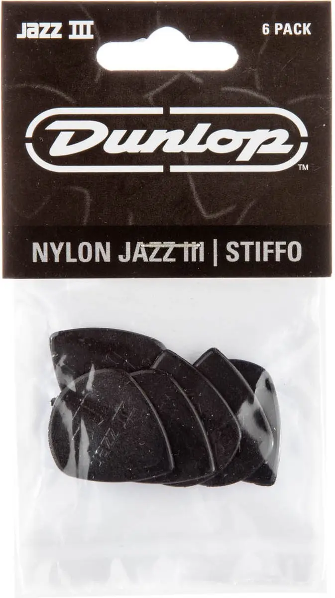 Dunlop Jazz III Stiffo Plectrum 6-Pack