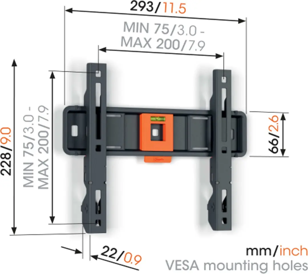 Vogel's QUICK TVM 1206 TV-Beugel 19-50" - 30kg - VESA 200x200 - Zwart