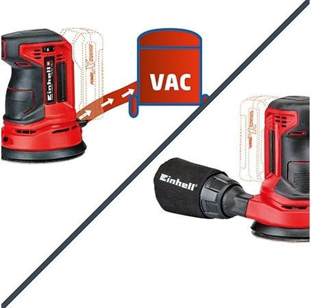 Einhell TE-RS 18 Li Solo Accu Excentrische Schuurmachine 125mm