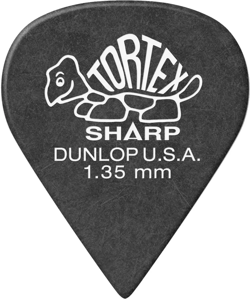 Dunlop Tortex Sharp 412 Plectrums - 12 Stuks - Zwart