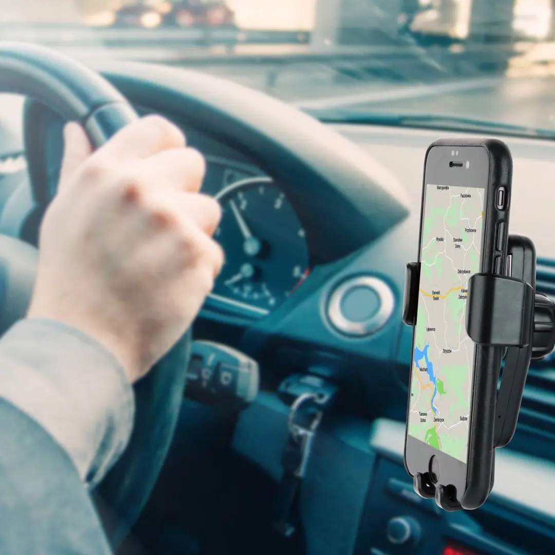 Gembird Autohouder Smartphone Draadloos Qi Oplader - Zwart