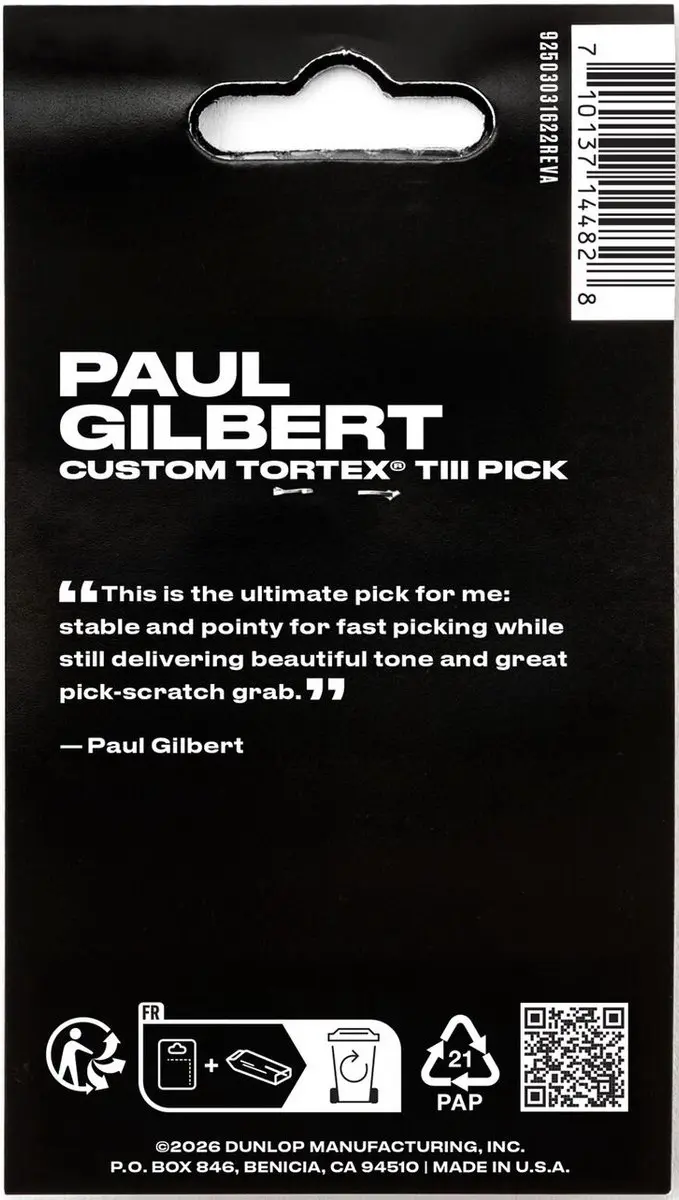 Dunlop Paul Gilbert Custom Tortex TIII PG462P - 12 Stuks - Multicolor
