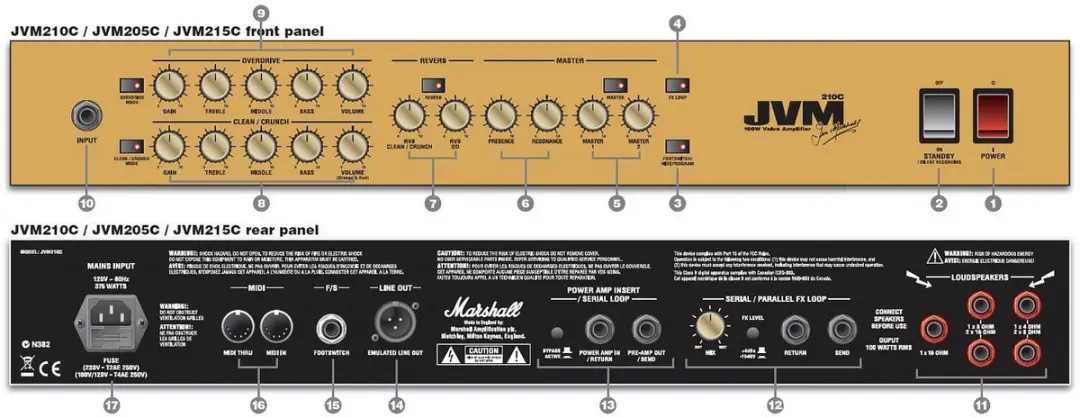 Marshall JVM215C Buizenversterker Combo 50W