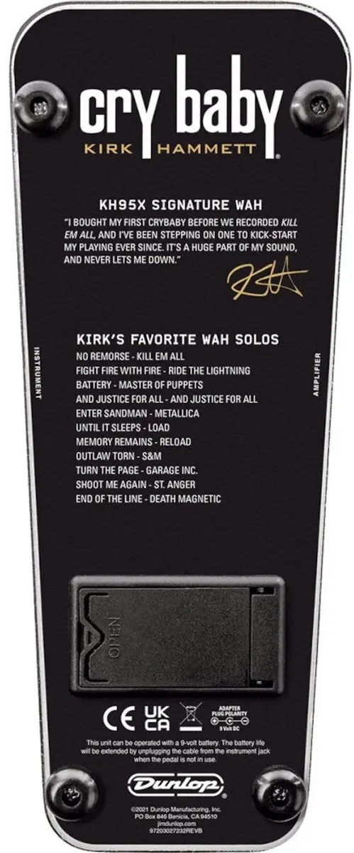 Dunlop KH95X Kirk Hammett Cry Baby Wah - Wahpedaal