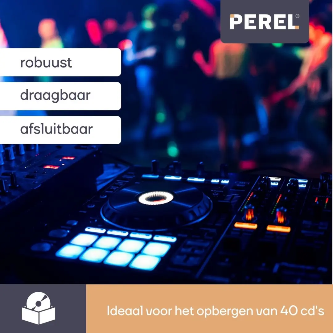 Perel Cd-koffer 40 Stuks - Aluminium - Sleutelslot
