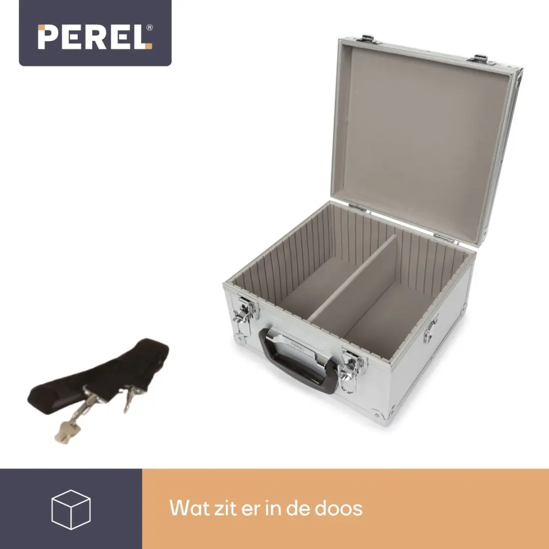 Perel Cd-koffer 40 Stuks - Aluminium - Sleutelslot