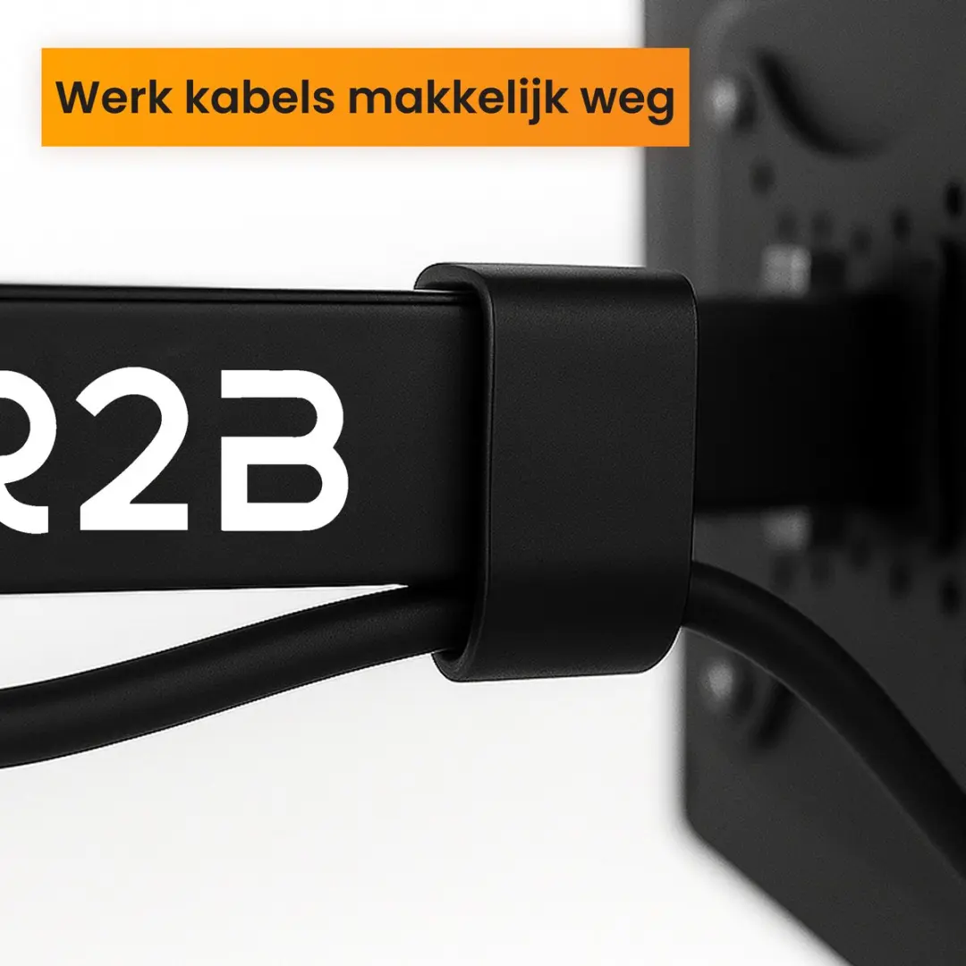 R2B TV Beugel 14-42" - Draaibaar & Kantelbaar - VESA 50x50mm - Zwart
