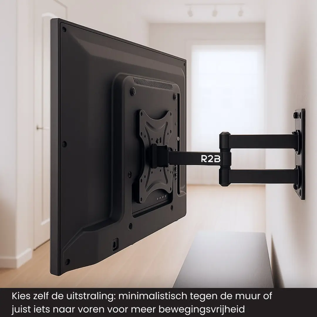 R2B TV Beugel 14-42" - Draaibaar & Kantelbaar - VESA 50x50mm - Zwart