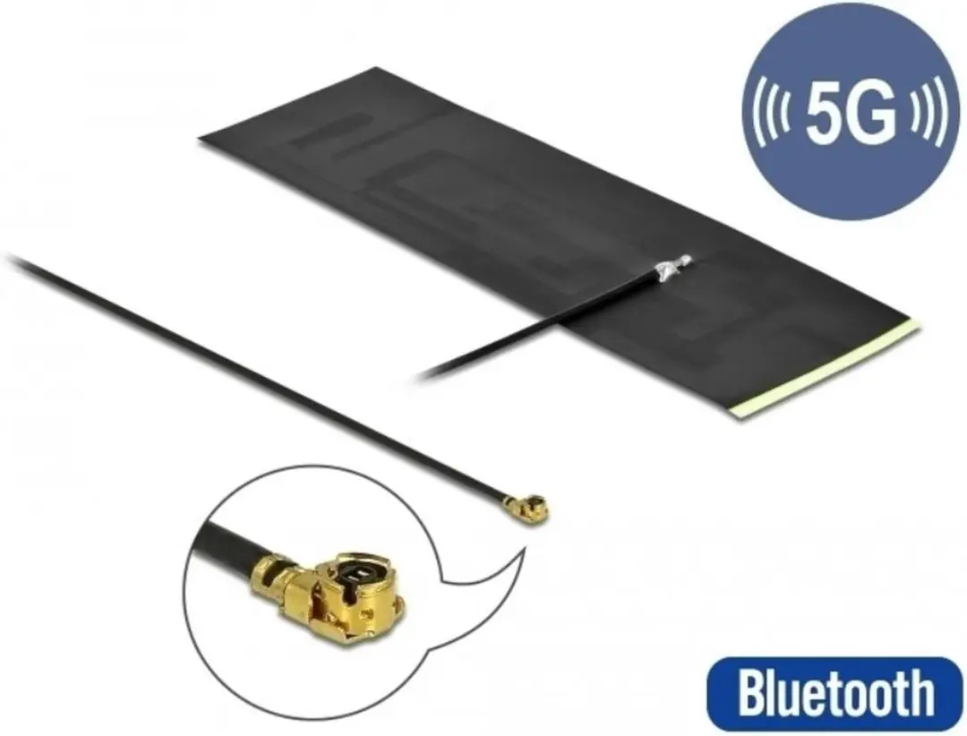 Delock 5G LTE Antenne I-PEX MHF I-plug - Zwart