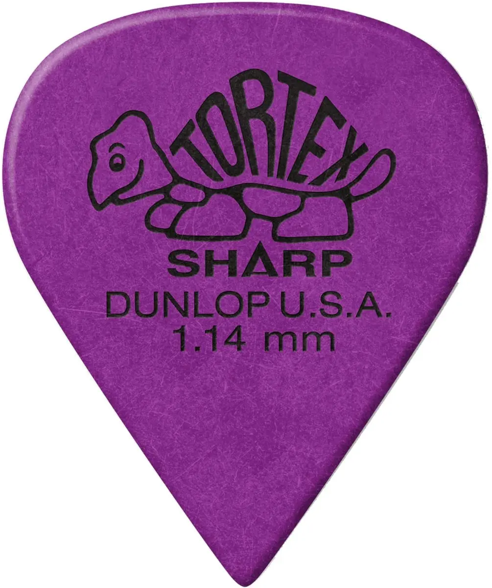 Dunlop Tortex Sharp 412 Plectrums - 12 Stuks - Violet