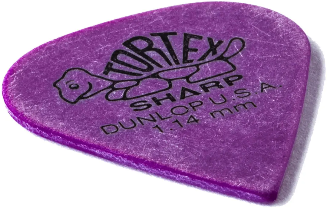Dunlop Tortex Sharp 412 Plectrums - 12 Stuks - Violet