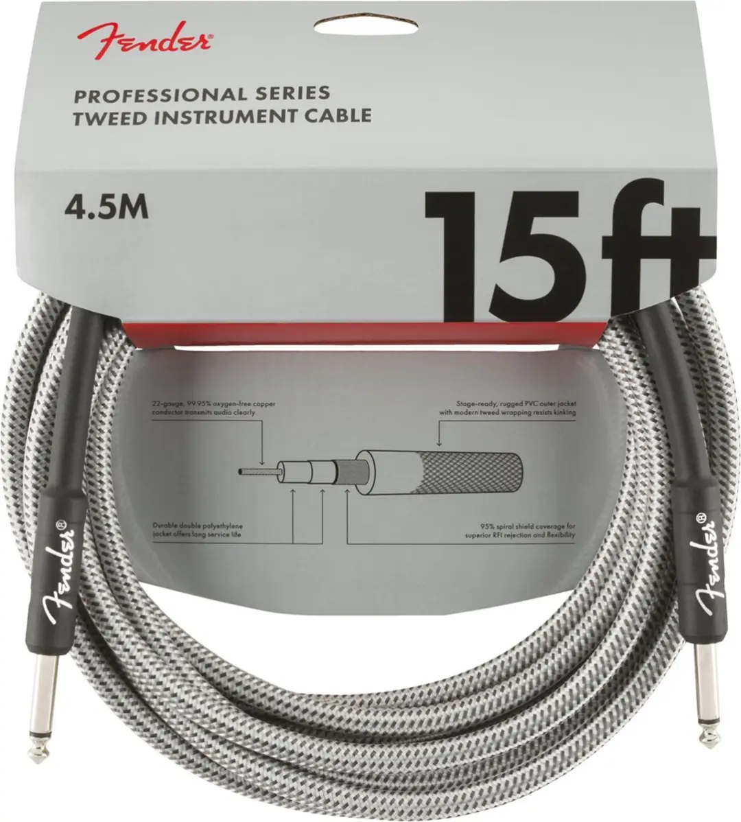 Fender Professional Series Instrumentenkabel 4.5m