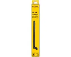 Delock WLAN Antenne 5dBi RP-SMA 20cm - Zwart