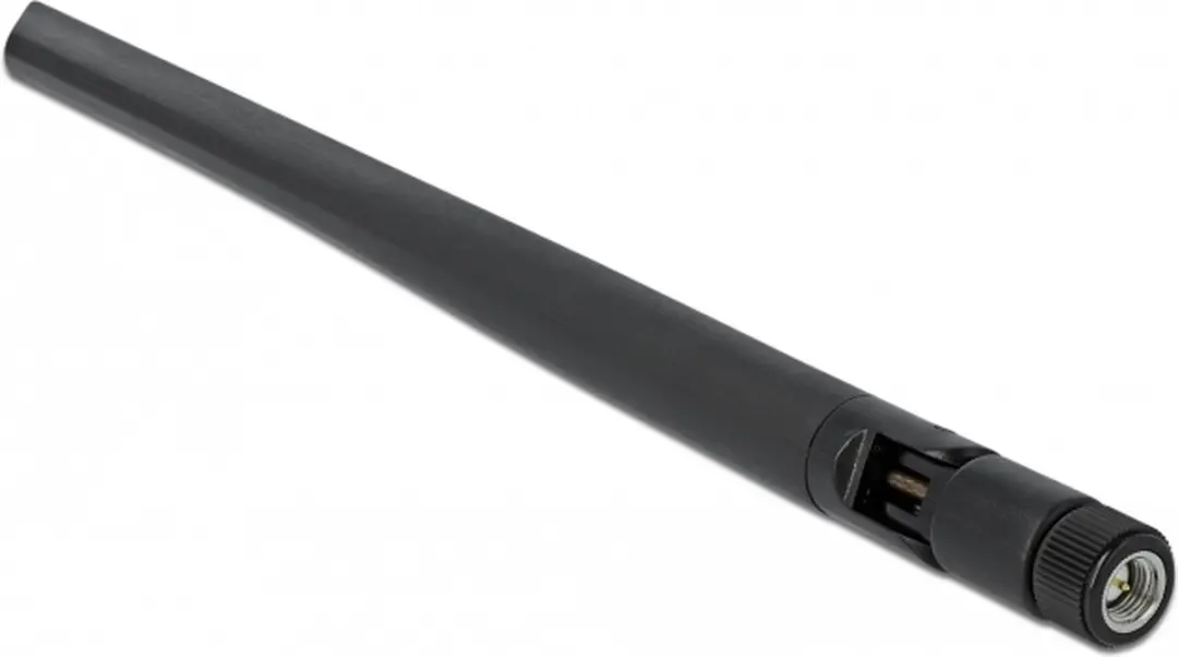 Delock WLAN Antenne 5dBi RP-SMA 20cm - Zwart