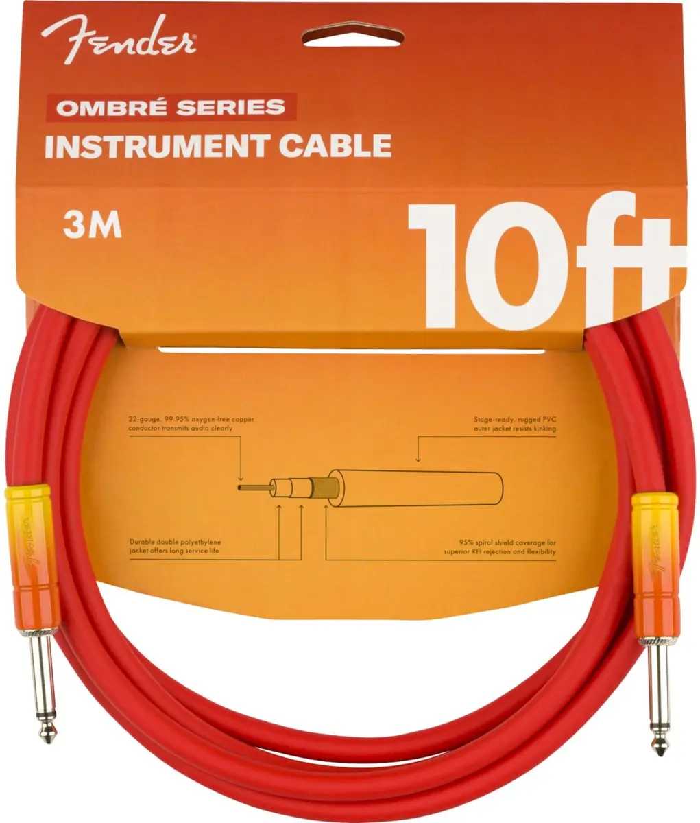 Fender Ombré Instrumentenkabel 3m - Zilver