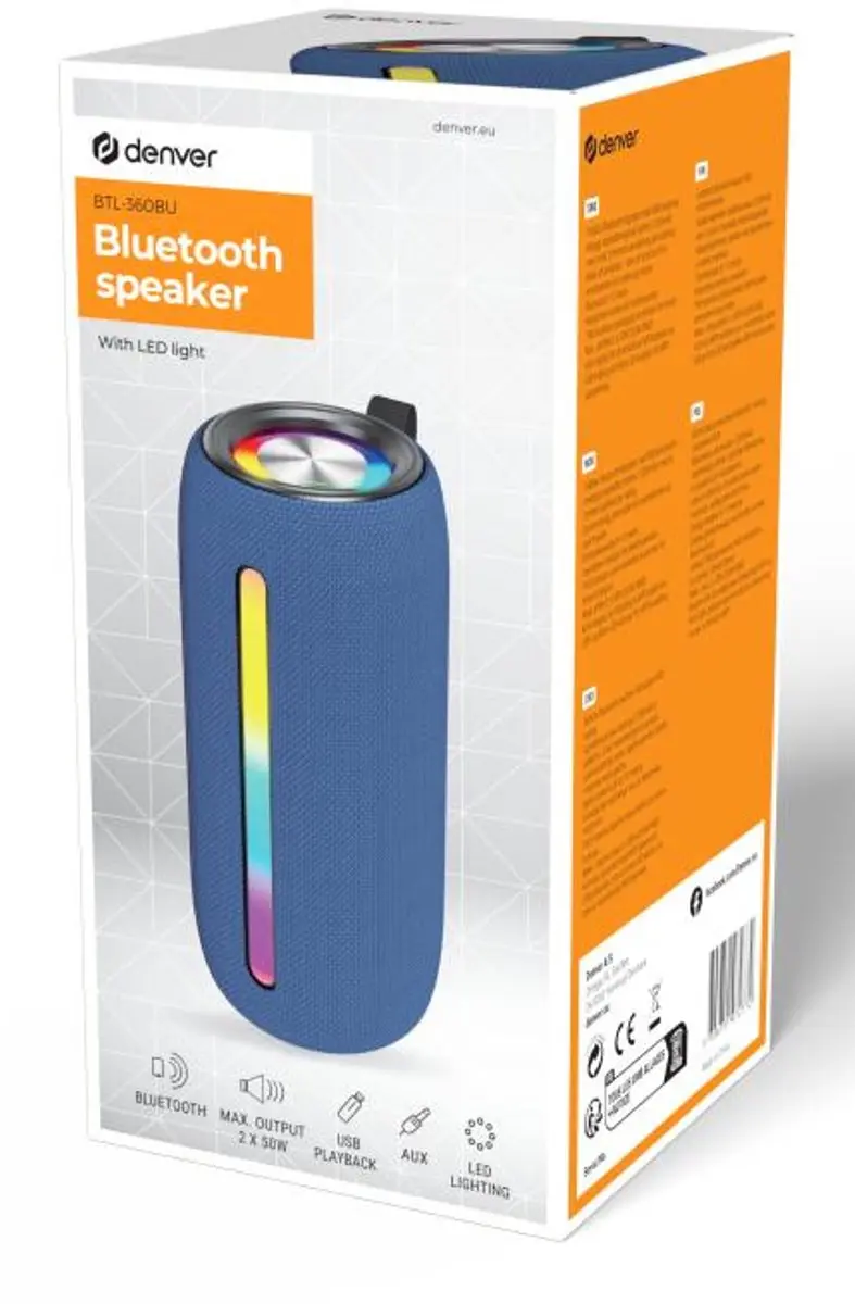 Denver BTL360 Bluetooth Speaker - Blauw