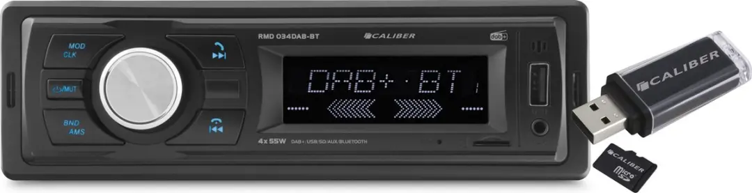 Caliber RMD034DAB-BT Autoradio - 1 DIN - DAB/DAB+ - Bluetooth - Mat Zwart