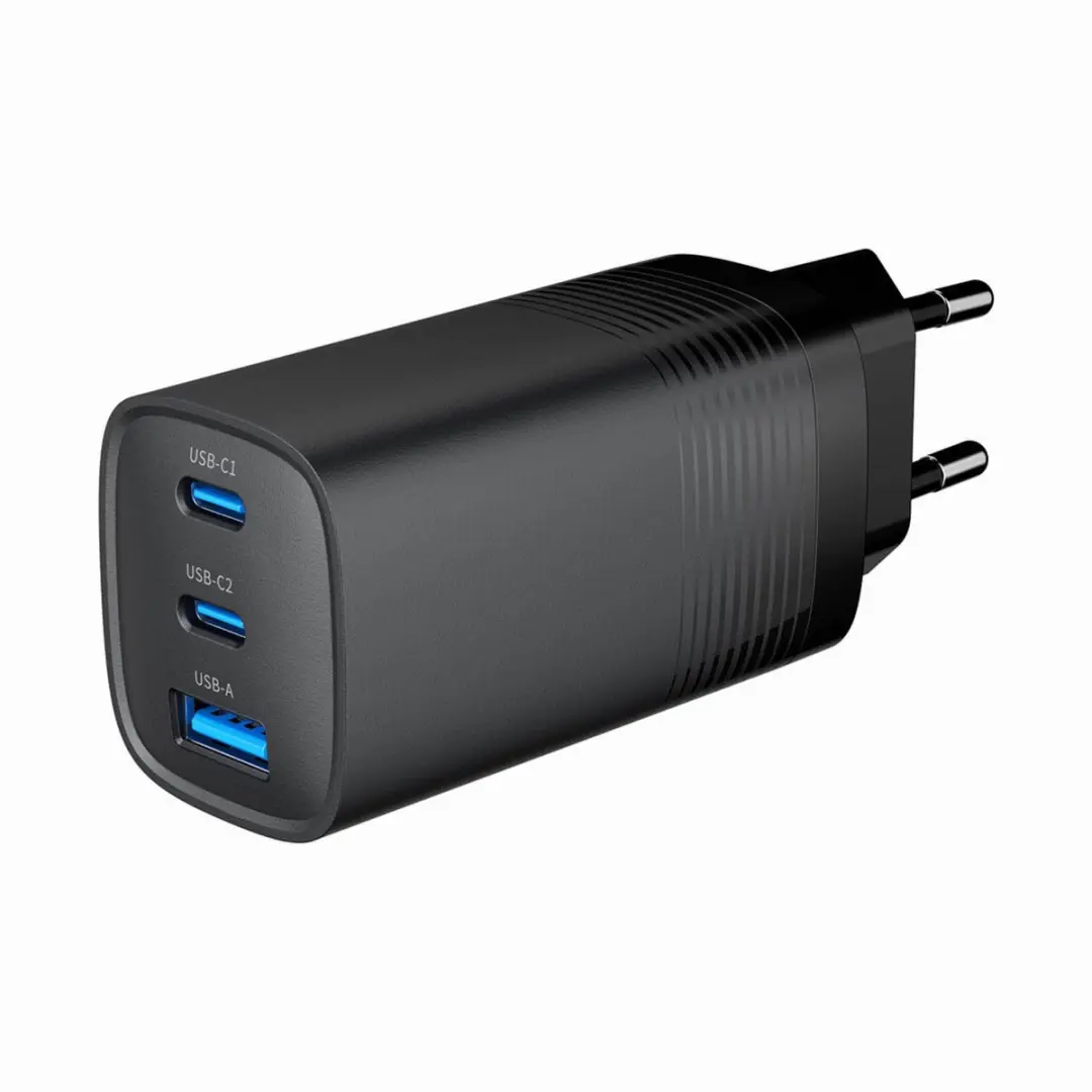Gembird 3-Poorts 67W GaN USB-C Snellader