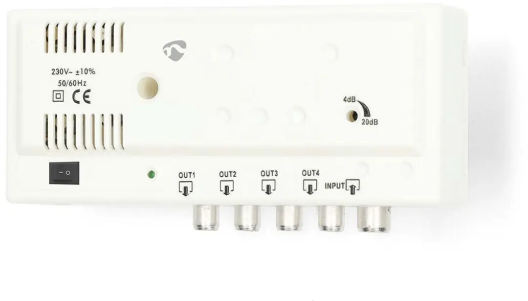 Nedis CATV-Versterker SAMP42244WT - 20dB - 4x Outputs - Wit