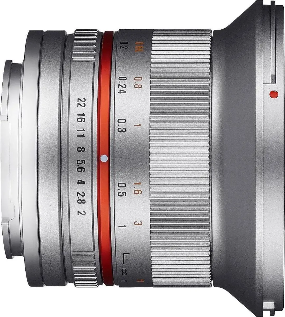 Samyang 12mm F2.0 NCS CS Groothoeklens - Zilver
