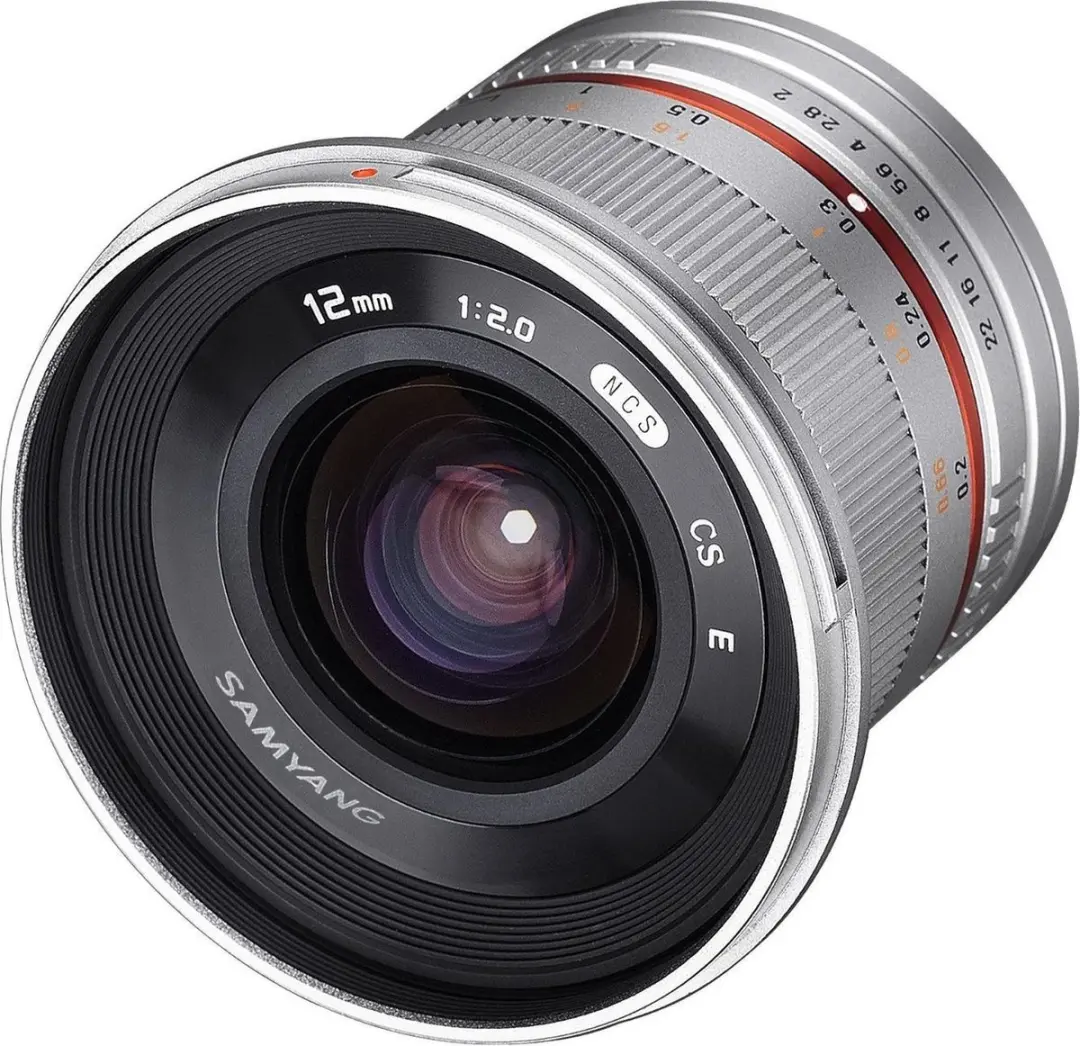 Samyang 12mm F2.0 NCS CS Groothoeklens - Zilver