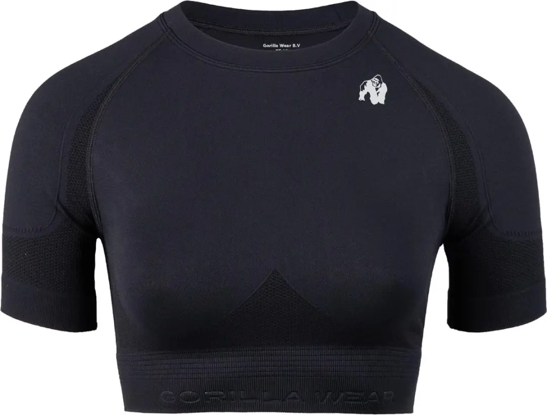 Gorilla Wear Whitney Seamless Crop Top M/L - Zwart
