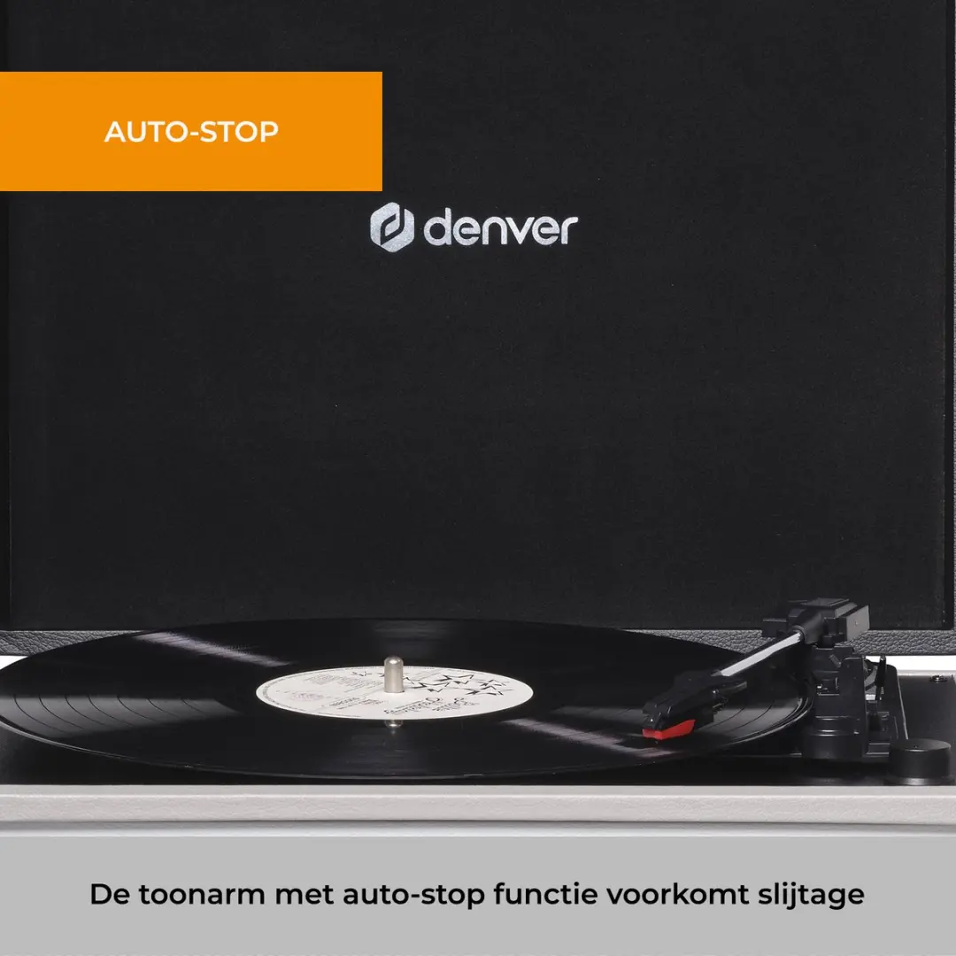 Denver VPR250 Platenspeler - Bluetooth - FM Radio - Zwart