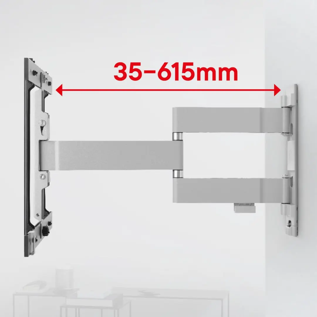 One For All WM6454 Ultra Slim TV-Beugel - Draai/Kantelbaar - 32-77" - 40kg - VESA 400 - afbeelding 6 van 6