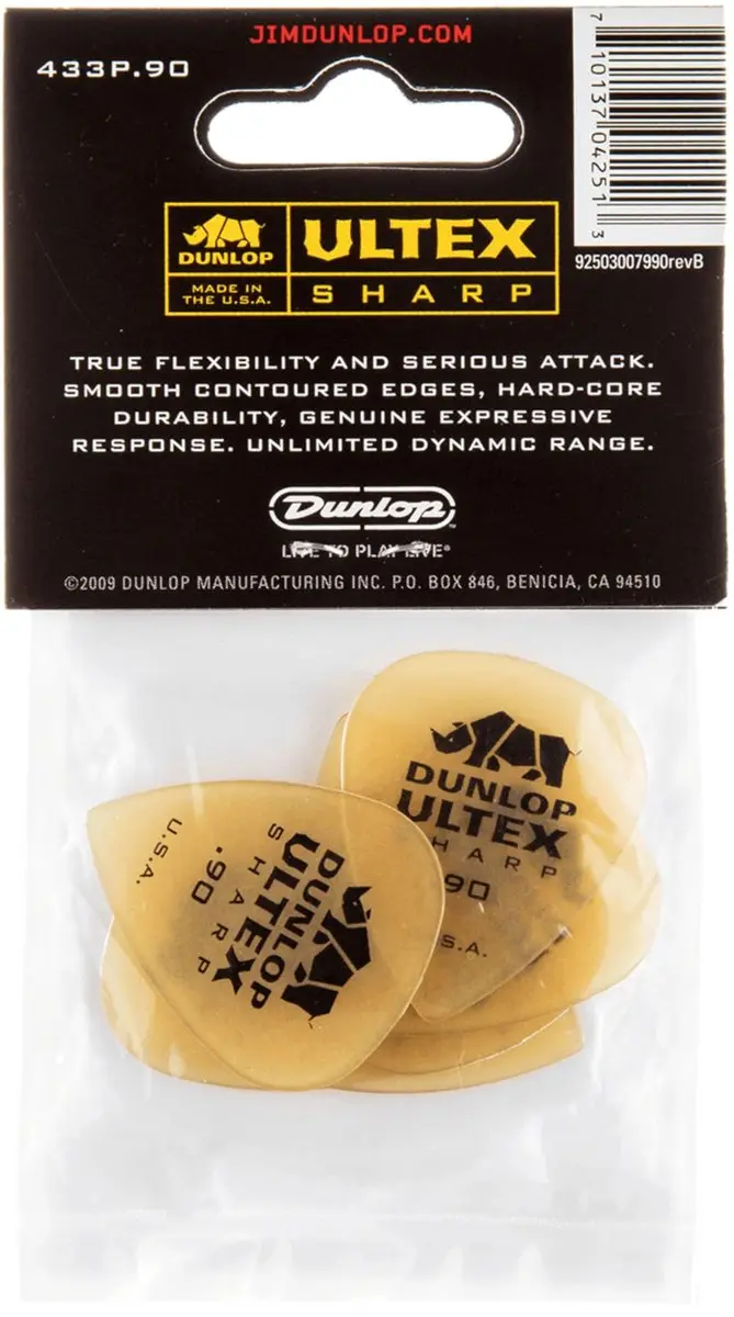 Dunlop Ultex Sharp Player's Pleks 0,90mm - 6 Stuks - Ivoor
