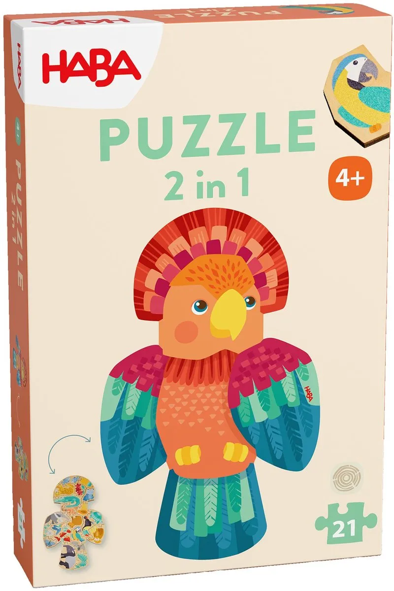 Haba Papegaai Puzzel 21-delig - 3+