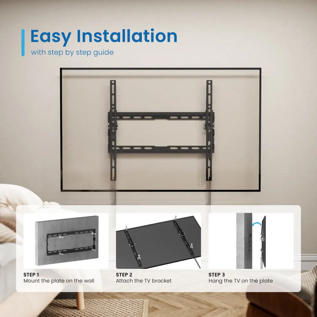 Ewent Easy Tilt XL EW1507 TV-Wandsteun 70" - Zwart