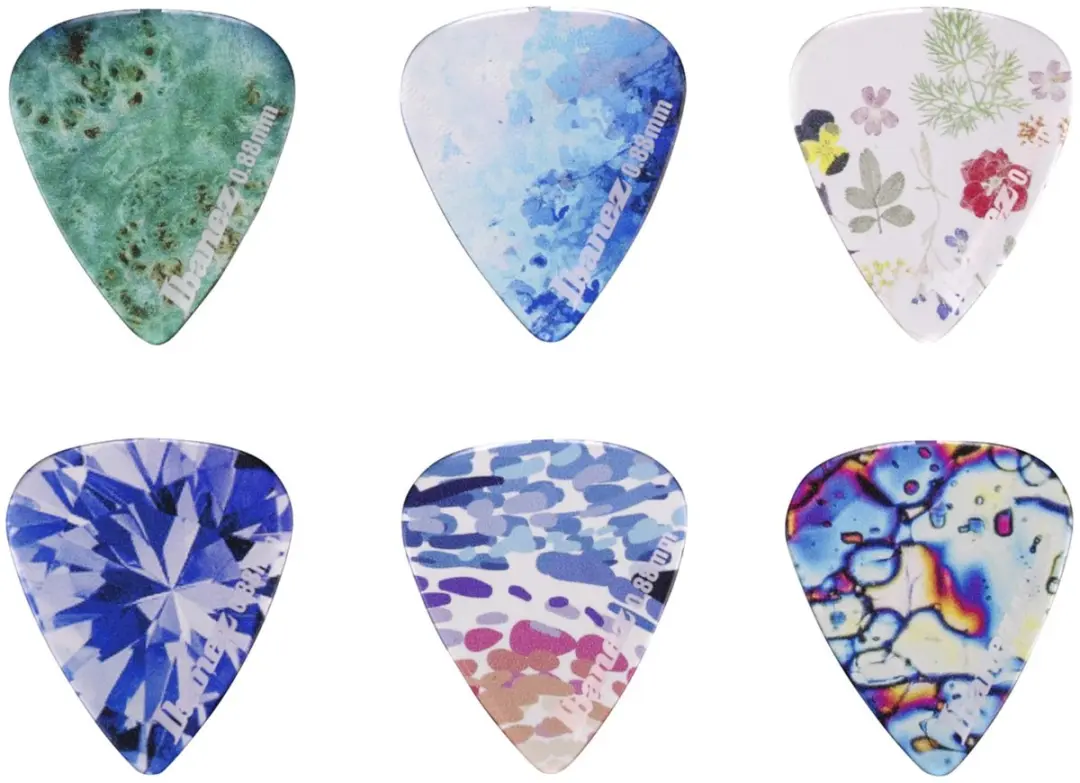 Ibanez PCP14MH Kaleido Short Teardrop Plectrumset - 6 Stuks - 0.88mm
