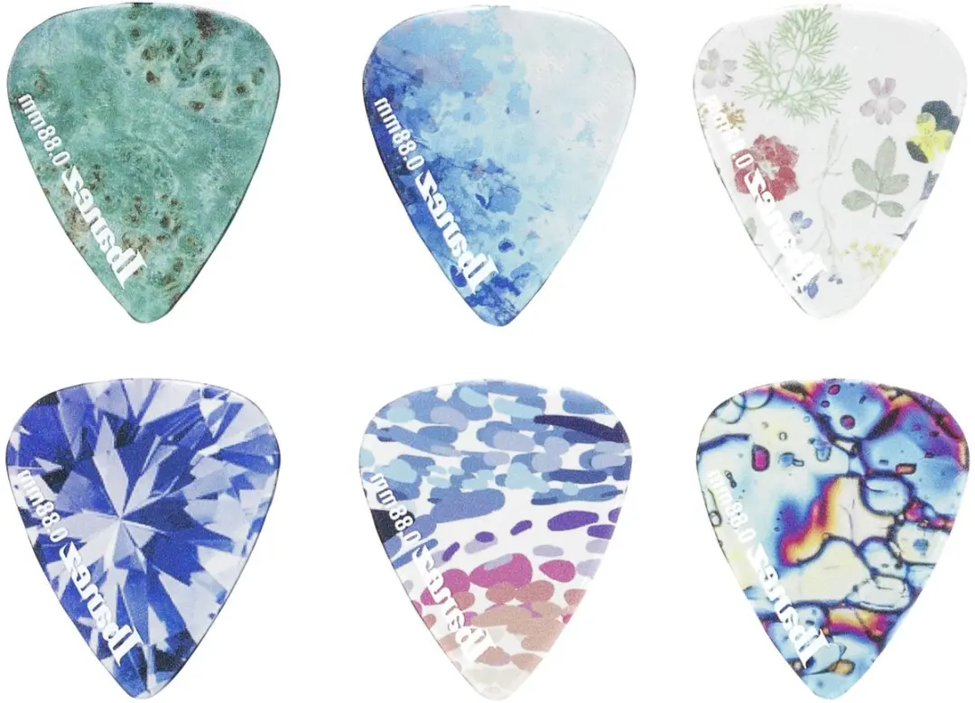 Ibanez PCP14MH Kaleido Short Teardrop Plectrumset - 6 Stuks - 0.88mm