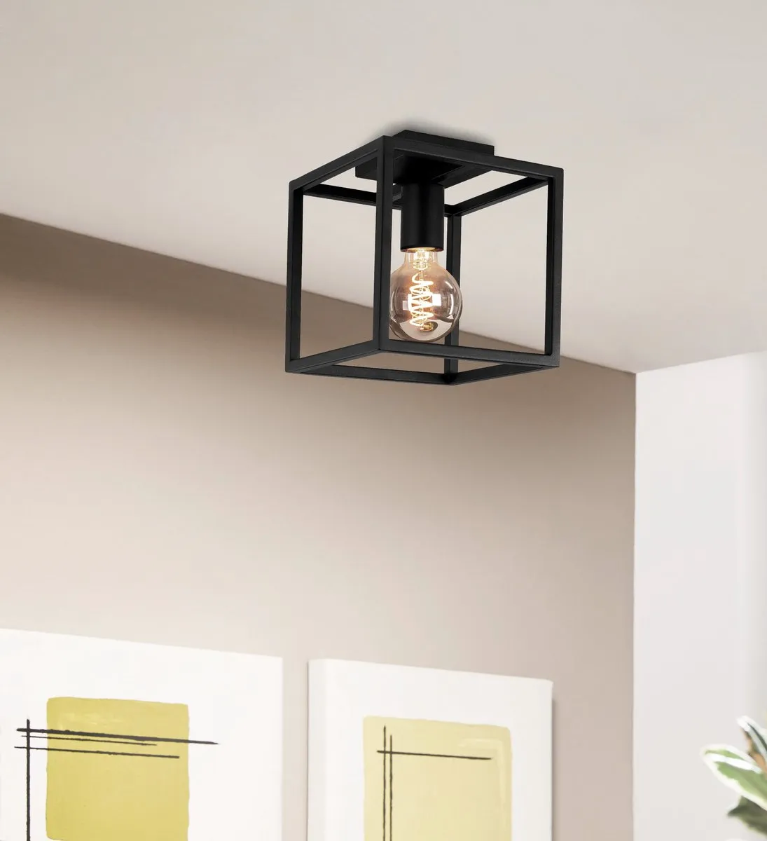 Eglo Eldrick Plafondlamp E27 - 20cm Zwart