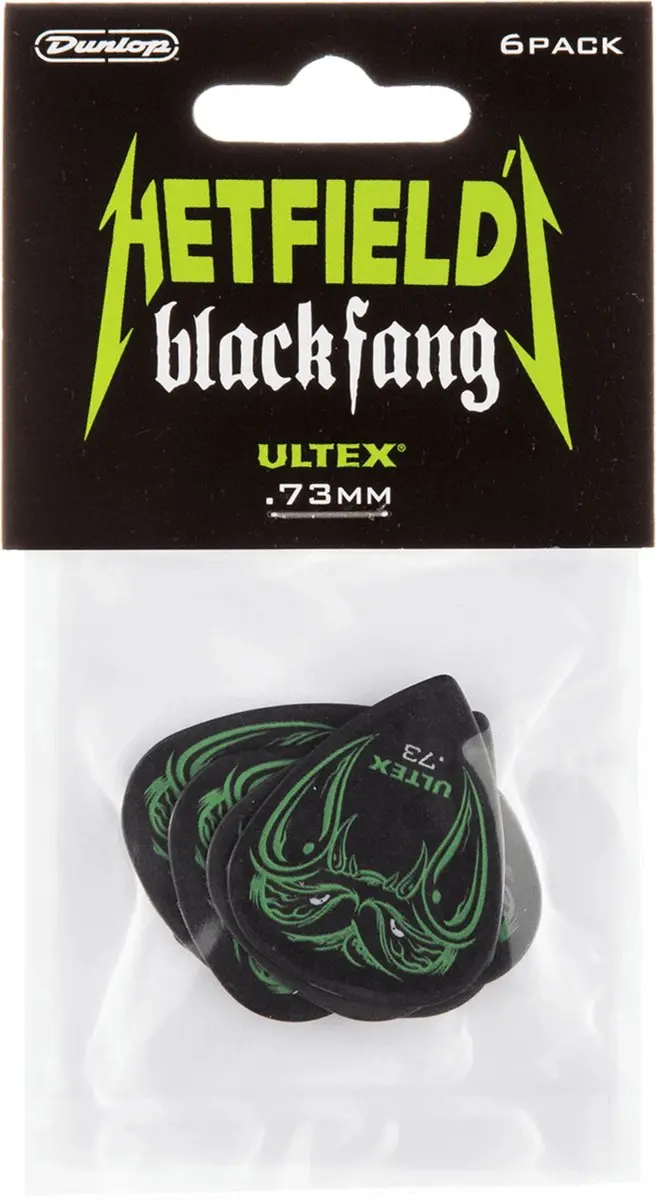 Dunlop Hetfield Ultex Pleks 0,73mm - 6 Stuks Zwart