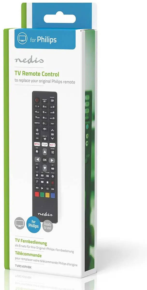 Nedis TVRC45PHBK Vervangende Afstandsbediening - Zwart