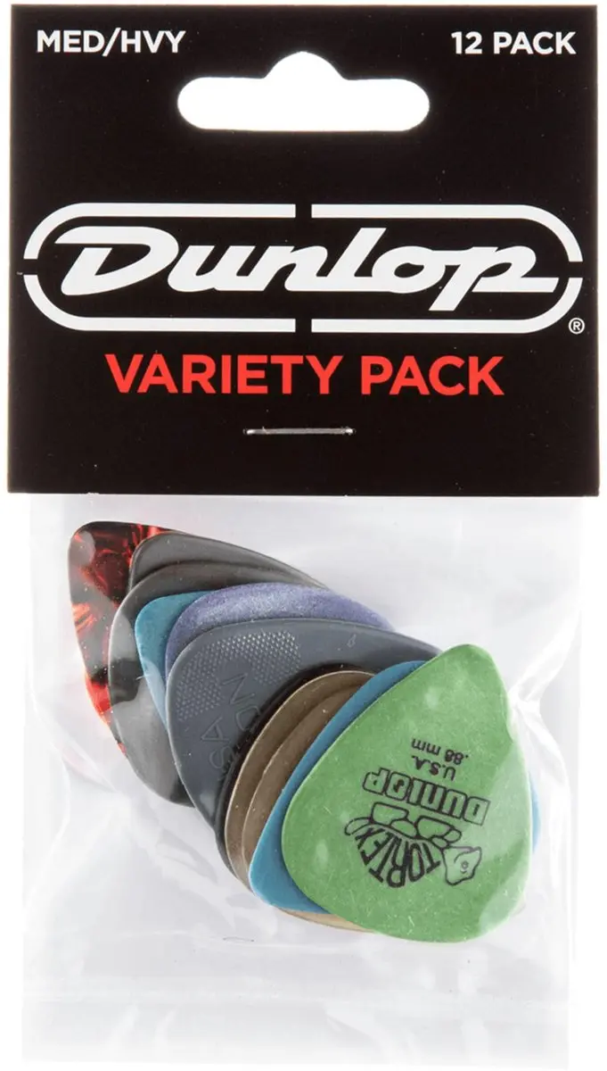 Dunlop Variety Pack Medium/Heavy Plectrums - 12 Stuks
