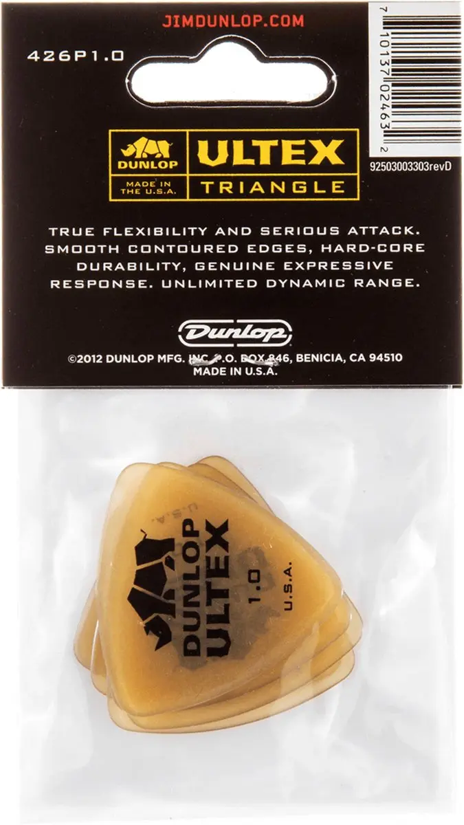 Dunlop Ultex Triangle Gitaarplectrum 1,00mm - Geel