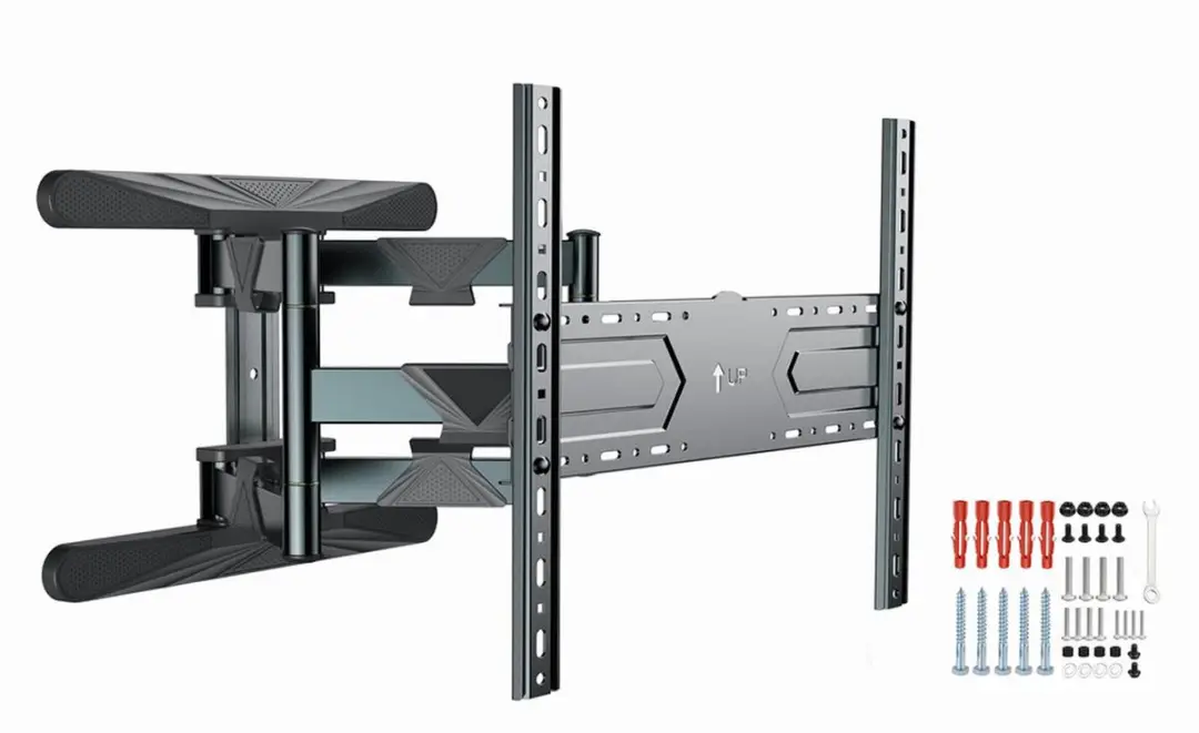 Gembird WM-80ST-01 TV-Muurbeugel 40-80" - Dubbele arm - 50 kg - Zwart