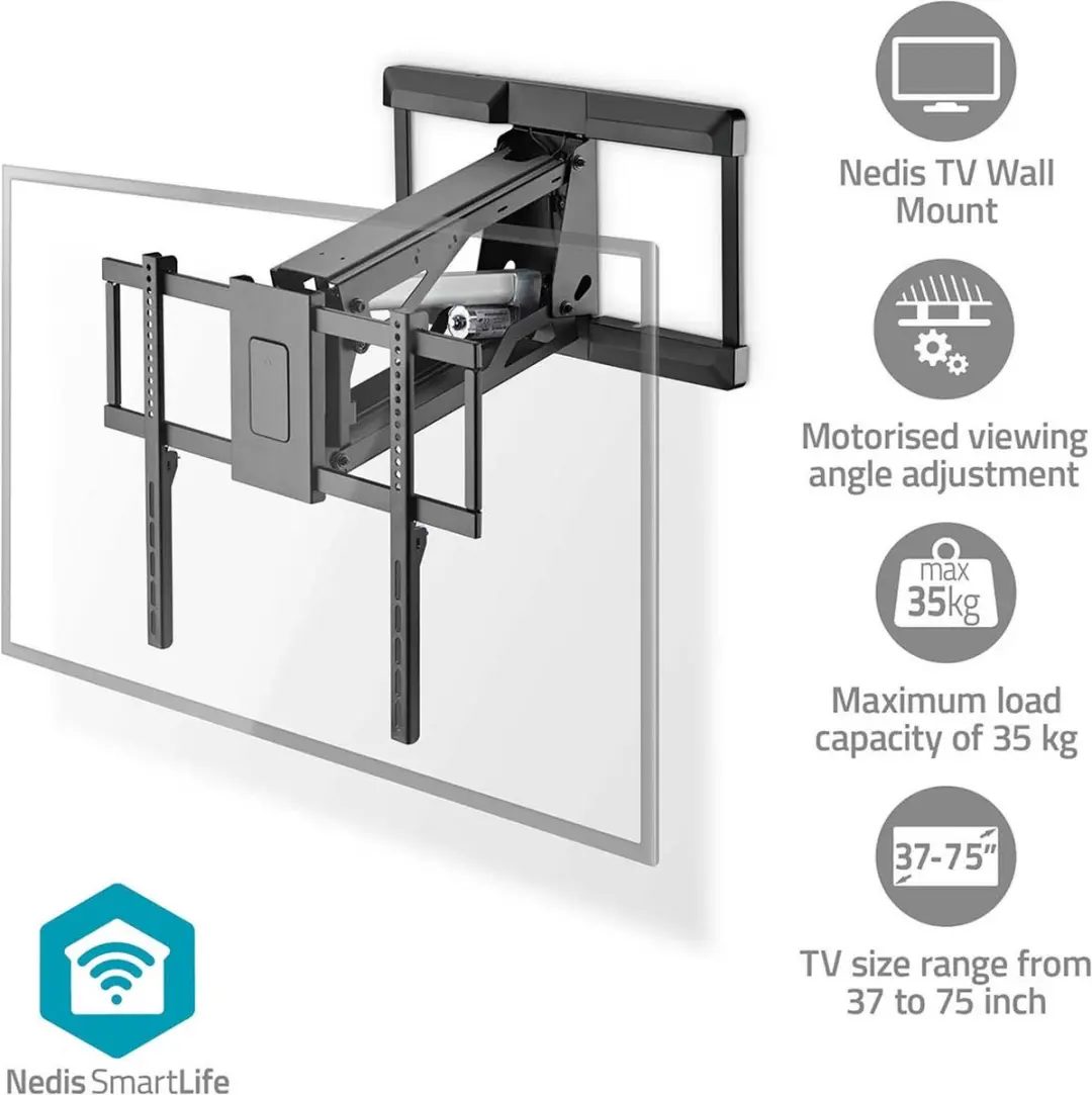 Nedis SmartLife TVWM5880BK Gemotoriseerde Muurbeugel