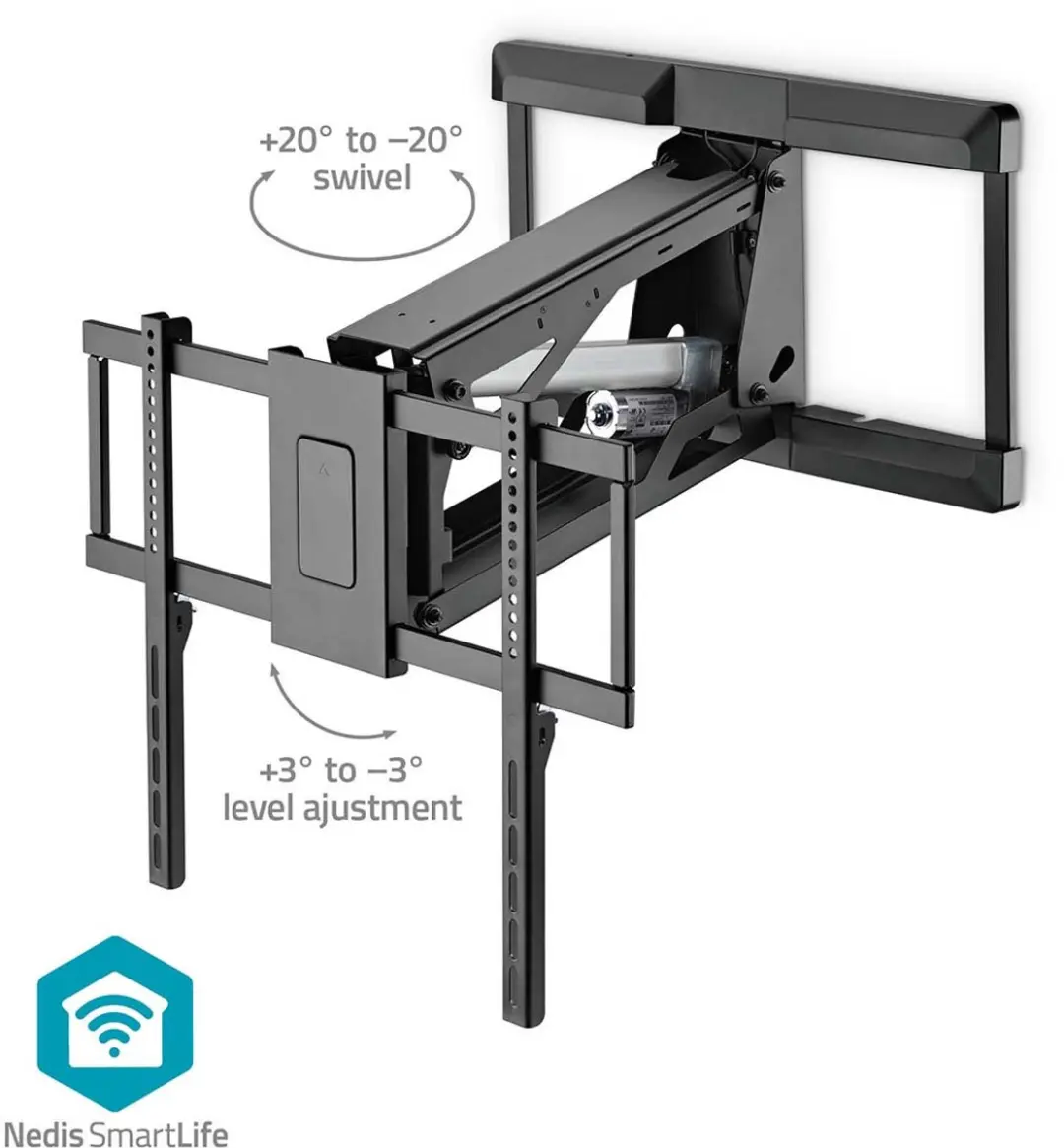 Nedis SmartLife TVWM5880BK Gemotoriseerde Muurbeugel - 37-75" - Zwart