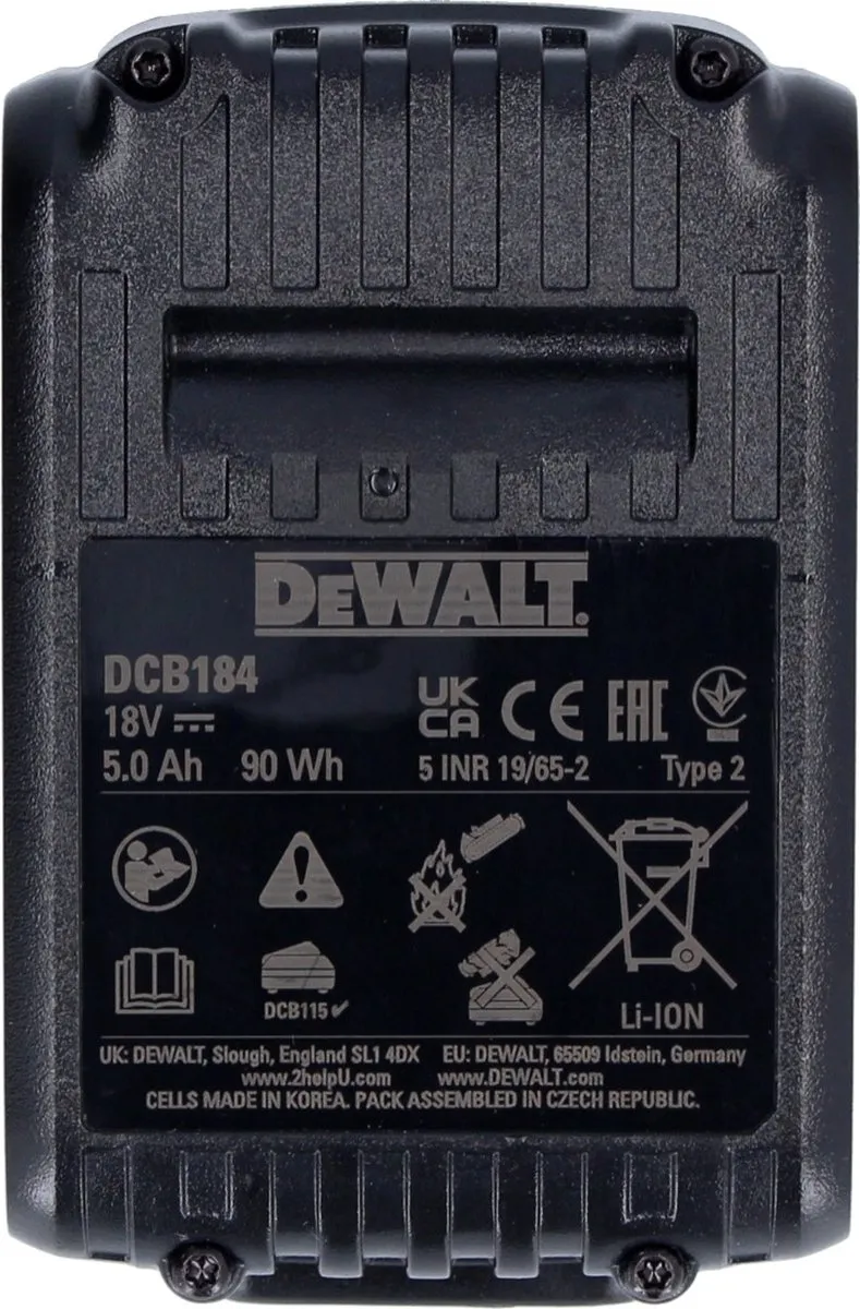 DeWalt DCB184 P4 Accupack 18V 5.0Ah - 4 Stuks