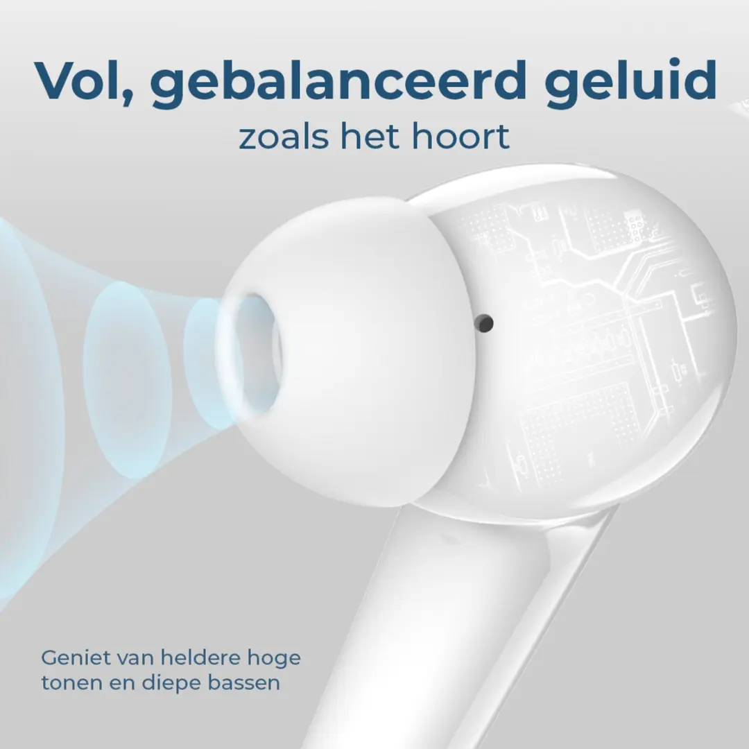 Denver TWE48 Oordopjes - Bluetooth 5.3 - 6 uur - Wit