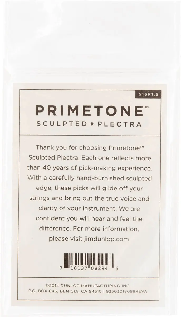 Dunlop Primetone Plectrum Small Tri 1.50mm - 3 Stuks